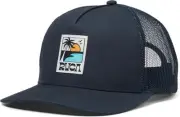 RVCA Palm Set Trucker Hat Men's OS Navy 5-Panel Adjustable Snapback Cap JDM065