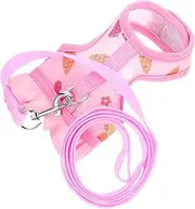 COSMEVIVI 1 Set Bunny Vest Name Vest Bunny Small Pet Cage Accessories Small Animals Harnesses Leash Harness Adjustable Pets Outdoor Supplies Rabbit Leash Kit Ferret Walking Rope Polyester