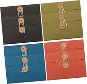 ZUNOXAZ Convenient Envelopes 8pcs Vintage Paper Pockets for Postcard Document Storage