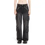 [MISBHV] Harness Strap Cargo Trousers Black