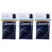 3PK Flight Mode Travel Laundry Bag Gym/Sport Water Resistant Pouch Storage Black