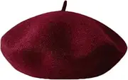 Gllutt Women Wool Beret Hat French Style Solid Color