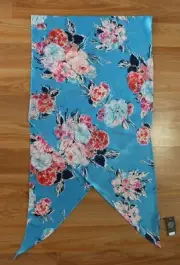New Vince Camuto Happy Flowers Oblong Scarf 18"x72" Bias Cut NWT #VC391