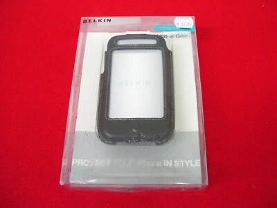 BELKIN IPHONE 3G LEATHER CASE COVER GENERATION F8Z338 BLACK SLEEVE POUCH FORMED
