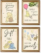 Winnie Baby Shower Decorations-Baby Shower Table Sign Centerpieces-Winnie Birthday Decorations-Baby Shower Decorations Pooh Birthday Decorations，Yellow