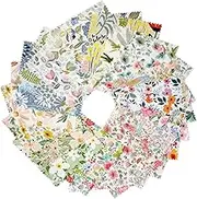 Charm Packs Fabric for Quilting 42Pcs 5'' Precut Fabric Quilt Squares Cotton Fabric Bundles for Sewing Floral Printed Quilt Squares Fabric