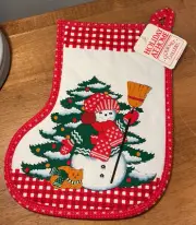 NWT Christmas Potholders Holiday At Home Stocking Snowmen