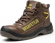 [Dajingkj] Steel Toe Shoes for Men Safety Work Boots Waterproof for Industrial Construction Lightweight Sneakers Hiking Shoes