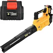 Leaf Blower Cordless, 400CFM Brushless Electric Leaf Blower Cordless, with 4 * 4.0Mah Battery and 2.0A Charger, for Snow Blowing, Lawn Care, Yard, Garden, Garage