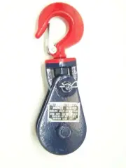 2 Ton Snatch Block Swivel Hook Recovery Rollbacks Wrecker, 3" Sheave 3/8" Cable