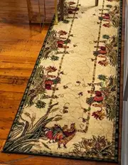 Barnyard Collection Area Rug - Farm (2' x 6' 1" 2' x 6'1" (Runner) Cream/Black