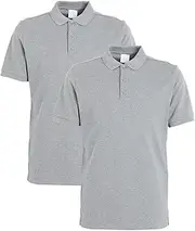 [PriceDumb] 2 Pack Mens Cotton Blank Plain Jersey Golf Polo Collared T Shirt Tee Tops Bulk