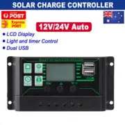 60A MPPT Solar Power Panel Regulator Charger LCD Controller 12/24V Dual USB AU