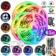 65.6 ft RGB Flexible 1200LED Strip Light Lights Room TV Party Bar Waterproof kit