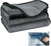 Shiny XXL Dry Cloth, 3 Pieces, Fast Dry Drying Cloth, 40 x 60 cm, Shower Cubicles Cloth, Lint-Free, Soft Fibres for Water Removal in Shower, Bathroom, Premium Microfibre Cloth