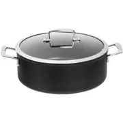 Pyrolux Ignite 28cm Aluminium Non-Stick Induction Casserole w/ Lid Pot Black