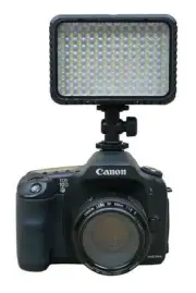 130-LED Dimmer Video Light Lamp for Canon Eos Nikon Camera Brightness Adjustable