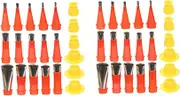 SEWACC 2Sets Reusable Stainless Steel Caulking Nozzle Caulking Applicator Kit with Bases for Home Kitchen Bathroom and Floor Applications