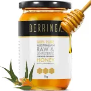 Berringa Certified ORGANIC Eucalyptus Honey 1KG - Australian Raw Honey | Unfilte