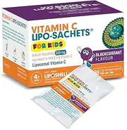 Lipo-Sachets Kids Liposomal Vitamin C Gel - Blackcurrant Flavor Kids Vitamins C. Gentle Vitamin C Supplement For Childrens Immune Support Natural No Added Sugar Liquid Vitamin C For Kids 30 Pack 500mg