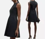 Spanx Women’s Perfect Fit & Flare Dress Classic Black NWT $188 Pockets Sleeveles
