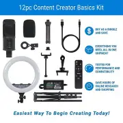 CONTENT CREATOR KIT BASICS (Ring Light with Stand, USB Microphone)