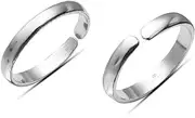 [DHRUVS COLLECTION] 925 Pure Sterling Silver Glossy Finished Plain Toe Ring/Bicchiya for Girls & Women