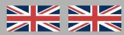 2 x UNION JACK BRITISH FLAG DECALS / STICKERS