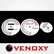 Yamaha YZF 600 Thundercat KM/H Aftermarket Instrument Cluster White Gauge Faces