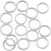 15 Sterling Silver Split Rings Charm Jewelry Connectors 7.5mm
