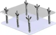 Card Restoration Tool with Six Knobs for Collectible Game Cards, White