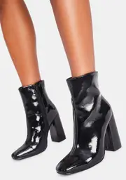 Ink Popularity Contest Vegan Leather Booties