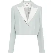 [Fendi] Fendi Cropped Contrast-panel Blazer 40 IT BLUE