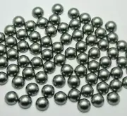 400 Dark grey Acrylic Half Pearl Flatback Round Bead 8mm Scrapbook Craft