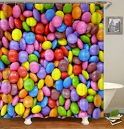 Colorful Chocolate Candy Shower Curtain