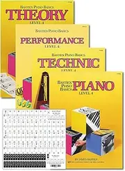 Bastien Piano Basics Level 4 Learning Set By Bastien - Lesson, Theory, Performance, Technique & Artistry Books & Juliet Music Piano Keys 88/61/54/49 Full Set Removable Sticker