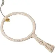 ＫＬＫＣＭＳ Circle Ring Stand Cage Hanging Toy Perches Training Perch Parrot Cotton Rope Bird Rope Perch for Budgie Cage Standing Toy, 20cm
