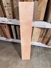 Curly Flame Maple Bass Guitar Neck 1.3” X 6”x36” Figure KD