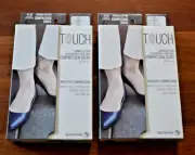 TOUCH Combed Cotton Ribbed Knee High Compression Socks 15-20mmHg Tan Argyle Smal