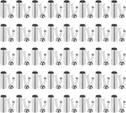 [uxcell] Shoe Lace Tips, 40 Pack Zinc Alloy Shoelace Head Cylindrical Tips Cords End Replacement for Shoestring Repairing Clothes Trouser String DIY, Silver