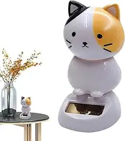 Cat Shaking Head, Shaking Head Dancing Solar Toys, Solar Dancing Toys, Cat Tiger Ornaments Figures Bobble Head for Window Car Desk Home Kids