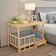 30cm x 45cm Solid Dog Cat Kennel Large Wooden Pet House Wooden Puppy Bed Luxury