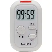 Taylor Precision Products Digital Display Flashing Light Timer White (5879)