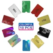10PCS RFID Blocking ID Credit Card Protector Sleeve Holder Slim Cover Assorted
