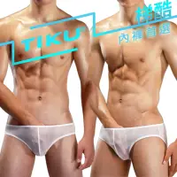 在飛比找momo購物網優惠-【TIKU 梯酷】猛男呼吸款 全透明網料 性感三角男內褲 -