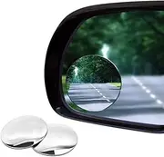 Bestgle 2 Pcs Car Blind Spot Mirrors, Adjustable Automotive Round HD Glass Frameless Self Adhesive Convex Rearview Side Mirror Blindspot Wide Angle Exterior for Vehicles & Motorcycle & Trucks & SUV