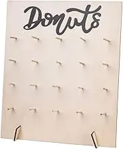 Hemore Donut Stand, 15x19inch Wooden Donut Wall Display Stand for Party, Holds 20 Doughnuts Bagel Holder, Donut Holder for Party, Wedding, Baby Shower Decorations(Stand-2)