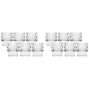 12pc Ecology Dante Glass Tumblers Water/Juice Drinking Cup Set 300ml Clear