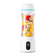 SOGA 380ml Portable Mini USB Rechargeable Handheld Fruit Mixer Juicer White