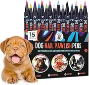 Dog Nail Polish Pens Quick Dry - Pet Nail Polish for Dogs or Cats, Easy Application Dog Safe Nail Polish, Fast Dry Dog Polish - Great Girl Dog Accessories, or a Puppy Nail Pawlish Set